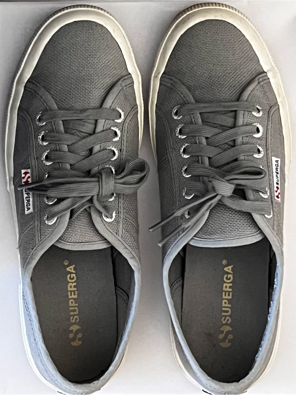 Superga Women’s Low-Top Grey Canvas Sneakers